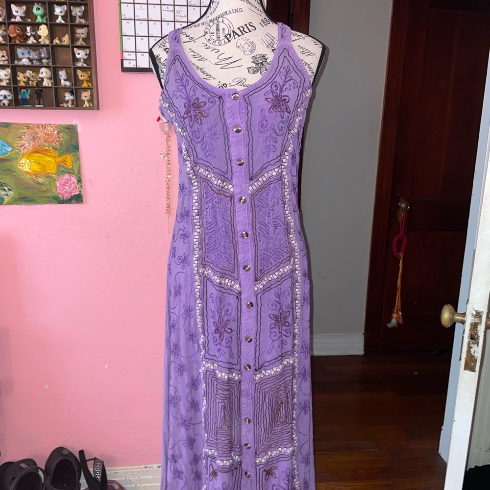 Lavender Floral Maxi Dress